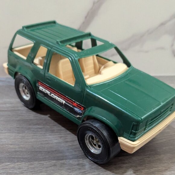 Vintage TootsieToy Green Plastic Ford Explorer Toy Car Model 4x4 SUV 10" - Picture 5 of 8
